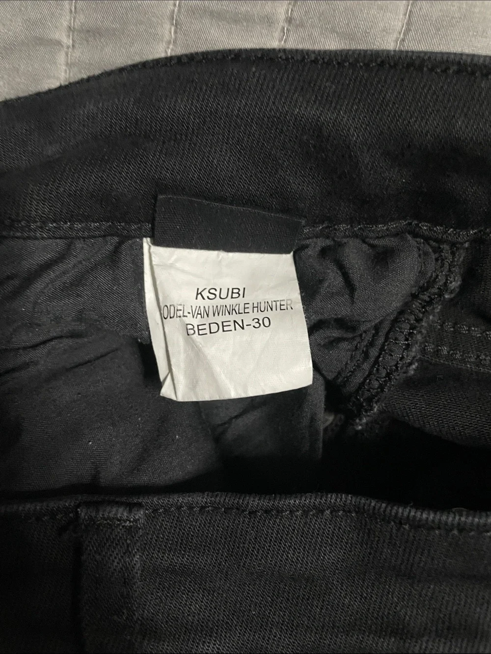 Men’s Ksubi Black Distressed Slim Jeans